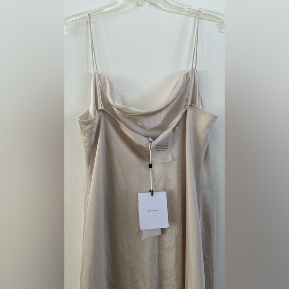 L'Academie Los Angeles | Mindy Midi Dress in Ivory | Ostrich Feather Trim | XL - Picture 8 of 11